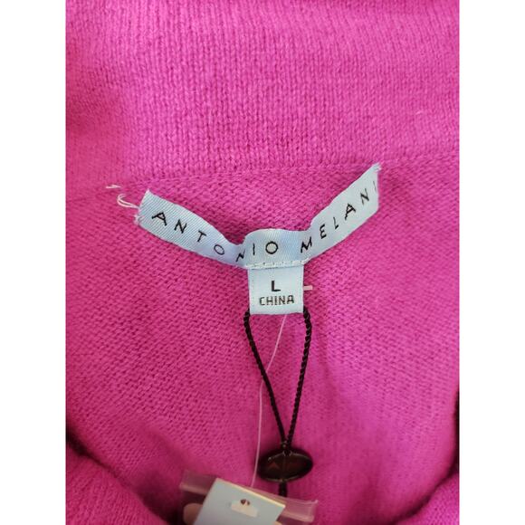 Antonio Melani 100% Cashmere Purple Off Shoulder Sweater Women’s Large NWT # - Picture 5 of 7